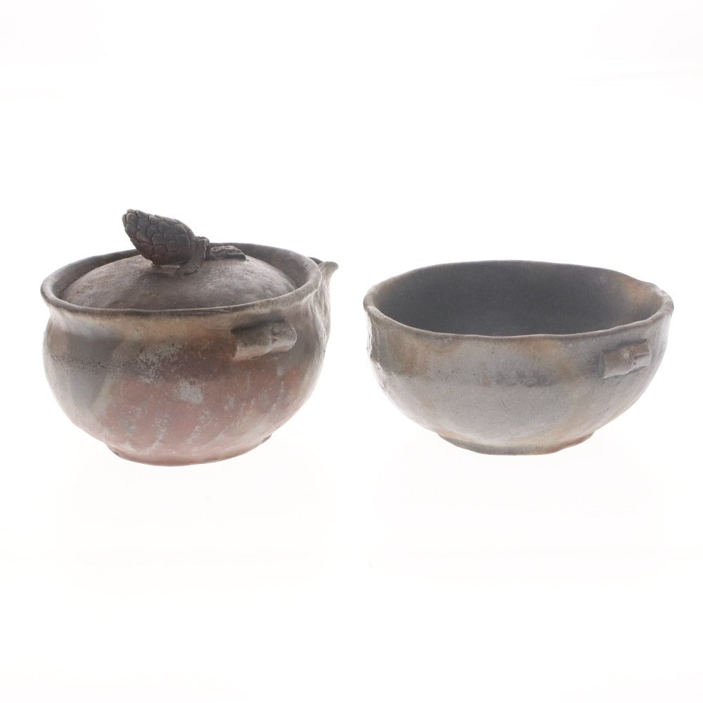 ■ 備前焼 在銘 茶器揃え 湯冷まし 宝瓶 等 8点セット まとめ売り 茶器 酒器 骨董品