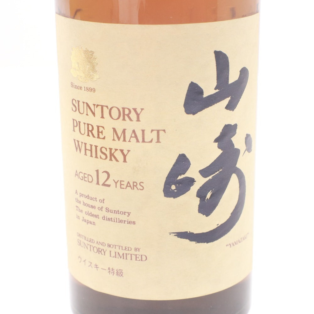 ■ 酒 サントリー ウイスキー 山崎 12年 ピュアモルト ウイスキー特級 760ml 43% 未開栓 未使用 箱付き
