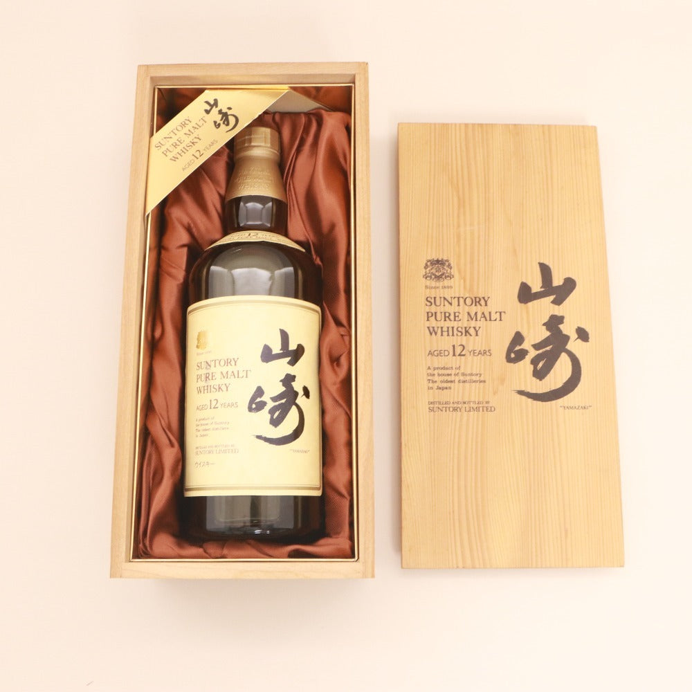 ■ 酒 SUNTORY サントリー ウイスキー 山崎 12年 ピュアモルト 750ml 43% 未開栓 未使用 木箱付き