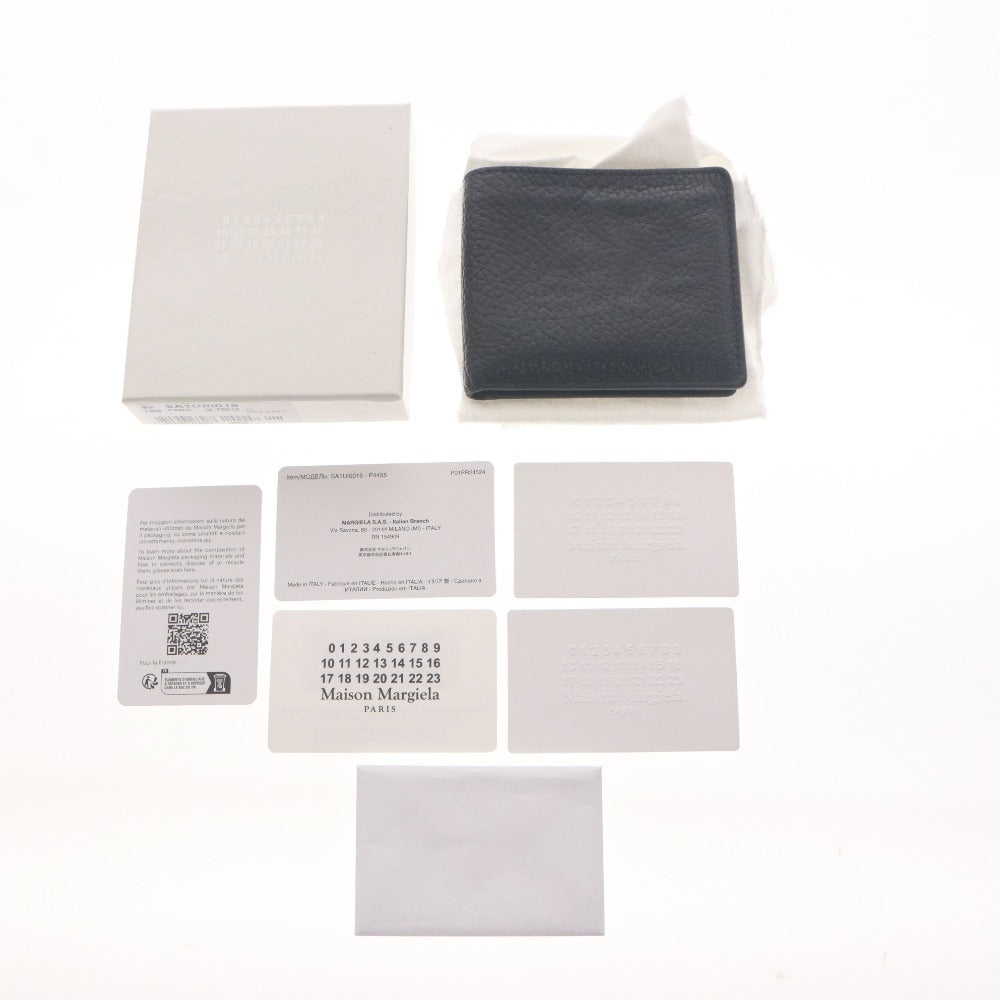 ■ Maison Margiela メゾンマルジェラ 財布 ウォレット 二つ折り 折り畳み 札入れ カード入れ メンズ ブラック 箱 付属品付き