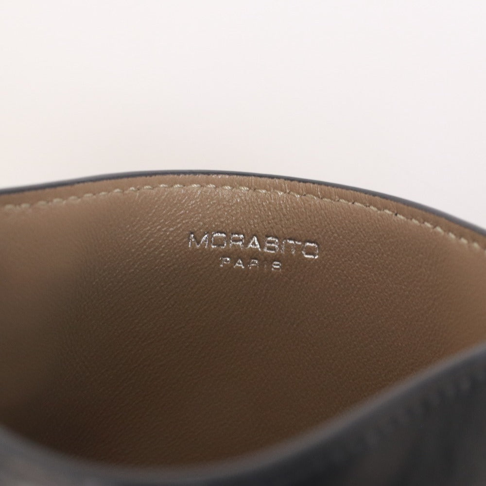 ■ MORABITO モラビト ショルダーバッグ 鞄 ミニ ポケット 無地 ロゴ レディース ブラック 袋付き