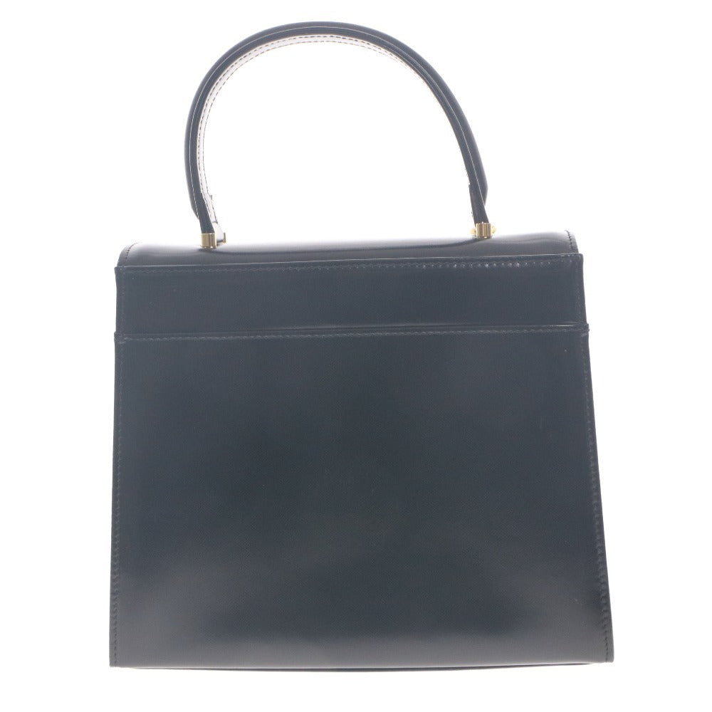 ■ GIANNI VERSACE ジャンニヴェルサーチ ハンドバッグ 鞄 ファスナー ポケット ゴールド金具 レディース ブラック 袋付き