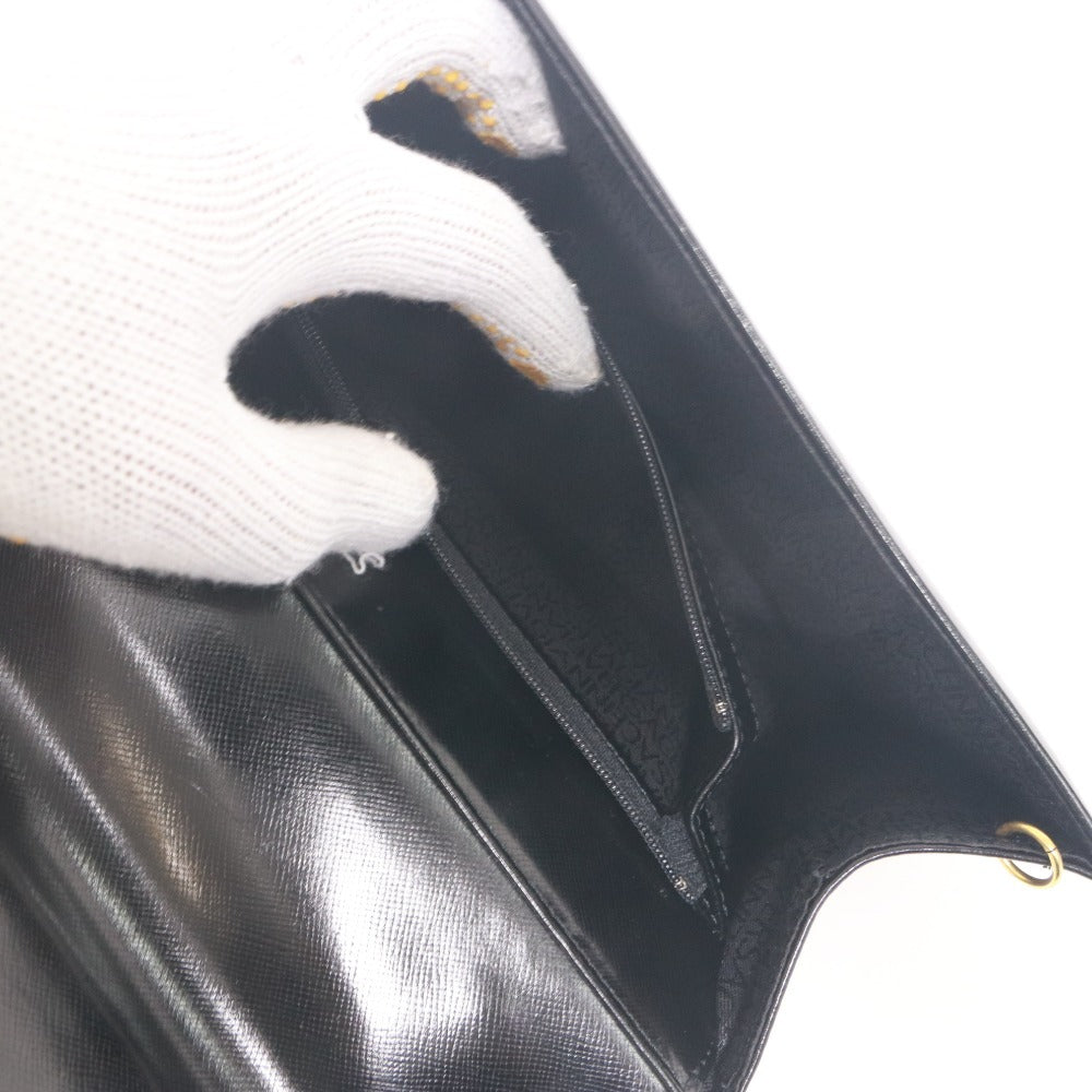 ■ GIANNI VERSACE ジャンニヴェルサーチ ハンドバッグ 鞄 ファスナー ポケット ゴールド金具 レディース ブラック 袋付き