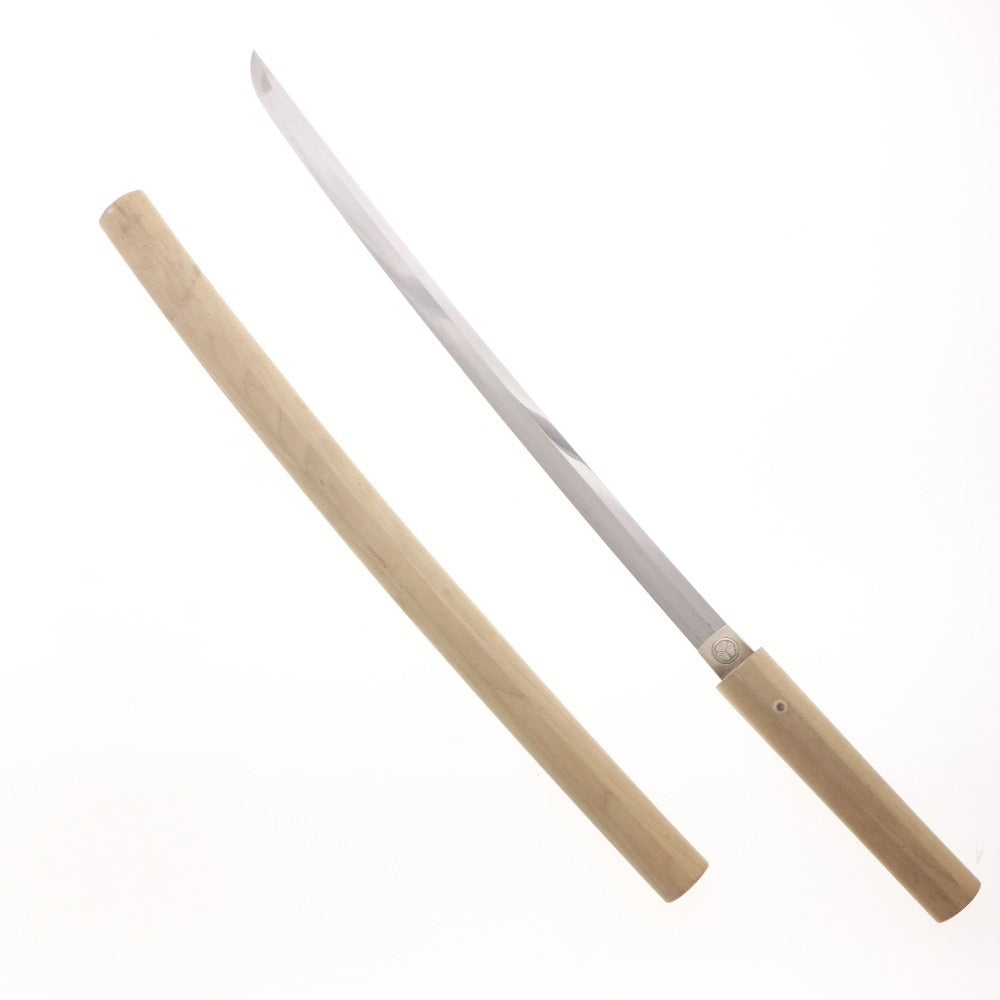 ■ 日本刀 刀 脇差 足利義輝佩刀 長光 長さ 54.6cm 反り 0.6cm 目くぎ穴 2個 刀剣 武具 銃砲刀剣類登録証付き