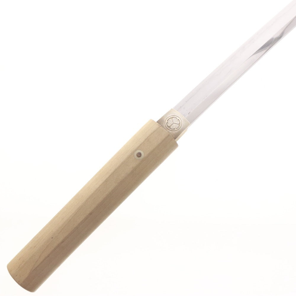 ■ 日本刀 刀 脇差 足利義輝佩刀 長光 長さ 54.6cm 反り 0.6cm 目くぎ穴 2個 刀剣 武具 銃砲刀剣類登録証付き