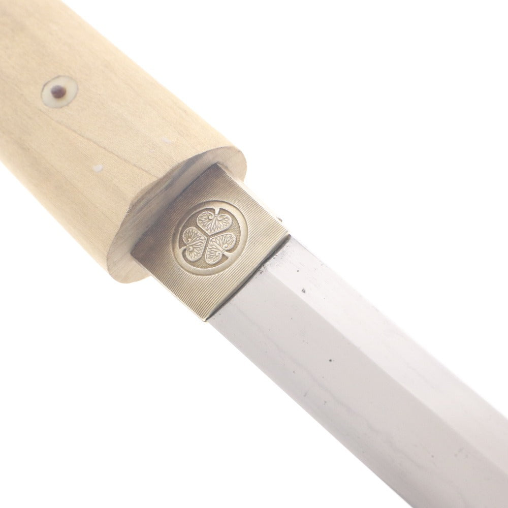 ■ 日本刀 刀 脇差 足利義輝佩刀 長光 長さ 54.6cm 反り 0.6cm 目くぎ穴 2個 刀剣 武具 銃砲刀剣類登録証付き