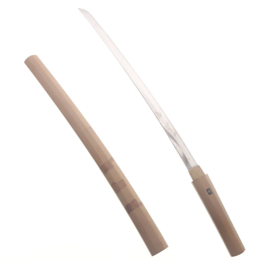 ■ 日本刀 刀 脇差 藤原貞行 長さ 50.0cm 反り 1.0cm 目くぎ穴 1個 刀剣 武具 銃砲刀剣類登録証付き
