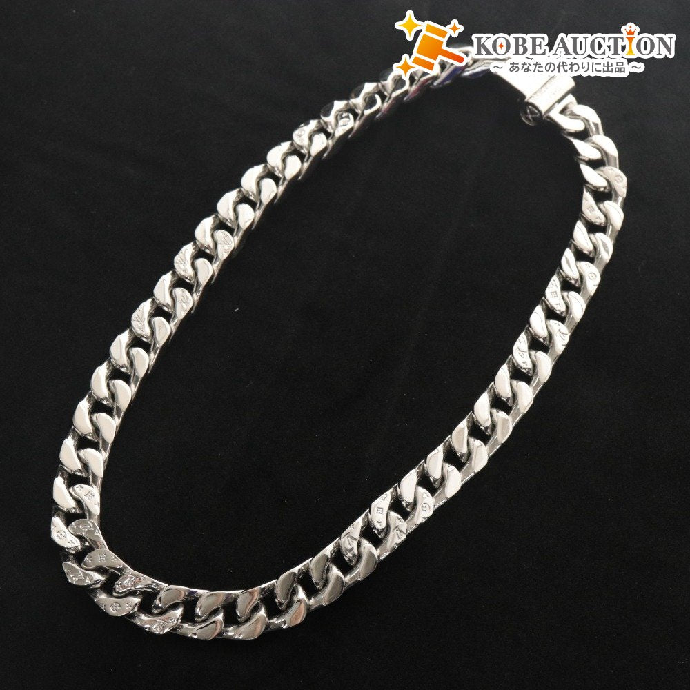 ■ LOUIS VUITTON Necklace Collier Metal LV Chain Links M68272 MP2586 LE0189 Monogram Men's Silver
