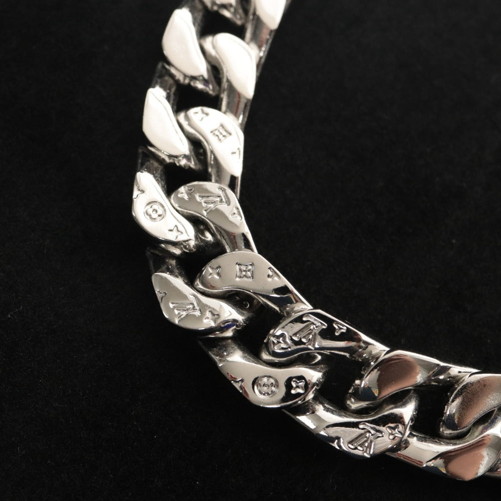 ■ LOUIS VUITTON Necklace Collier Metal LV Chain Links M68272 MP2586 LE0189 Monogram Men's Silver