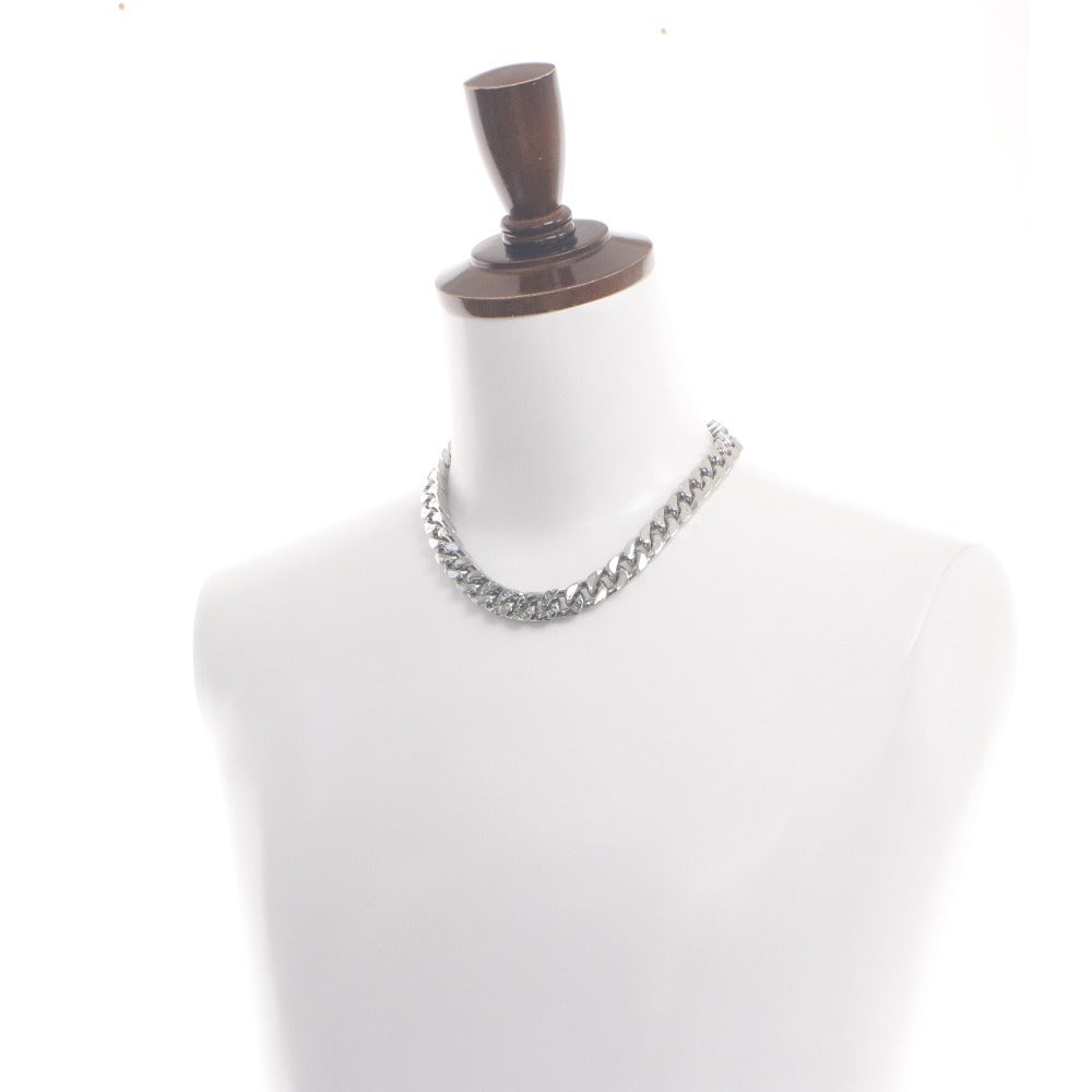 ■ LOUIS VUITTON Necklace Collier Metal LV Chain Links M68272 MP2586 LE0189 Monogram Men's Silver