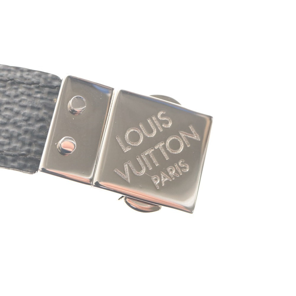 ■ LOUIS VUITTON ルイヴィトン ブレスレット M6606E ブラスレ・チェックイット ダミエ・グラフィット リバーシブル メンズ ブラック