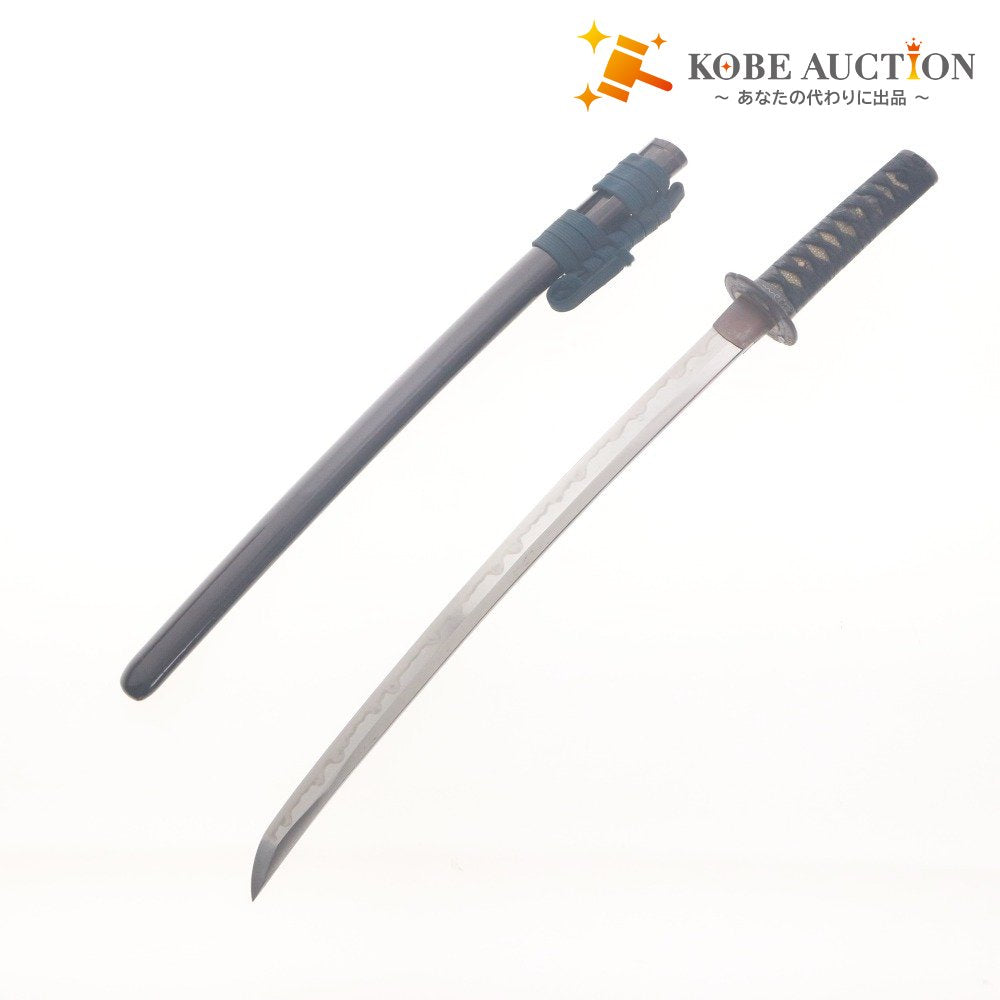 ■ Japanese sword: Wakizashi, Mumei (unsigned), sword, arms and armor, length 48.0 cm, curvature 1.2 cm, 1 mekugi-ana (peg hole), with firearms and swords registration card
