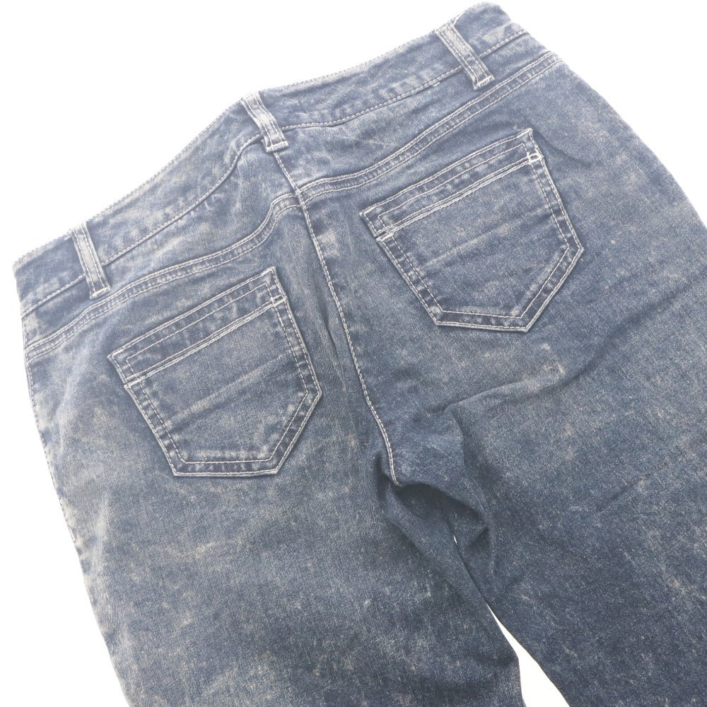 ■ Dolce & Gabbana ドルチェ&ガッバーナ デニムパンツ ジーンズ ケミカルウォッシュ イタリア レディース 40(M相当) ネイビー系 グレー系