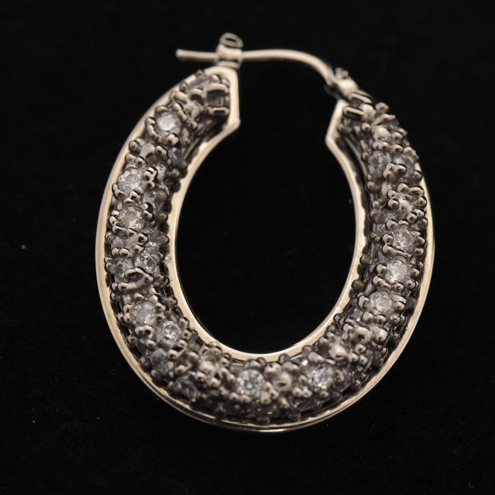 ■ Jil Sander Hoop Earrings J56VG0010 Accessories Logo Engraved Women's Approx. 21g Silver With accessories