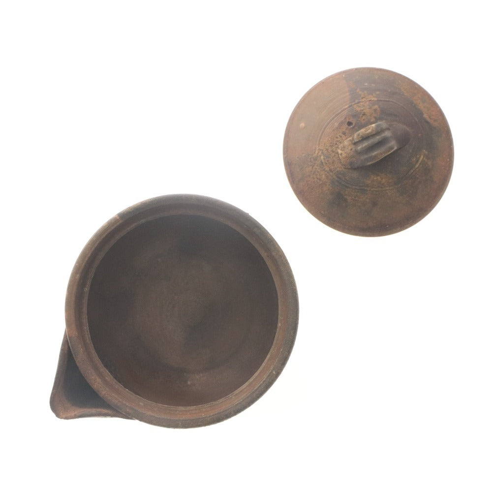 ■ Toho Bizen Ware Sencha Tea Set: Hohin/Teapot, Teacups, Cooling Bowl, Sencha Bowls, Ceramic, with Original Box, Imperfect