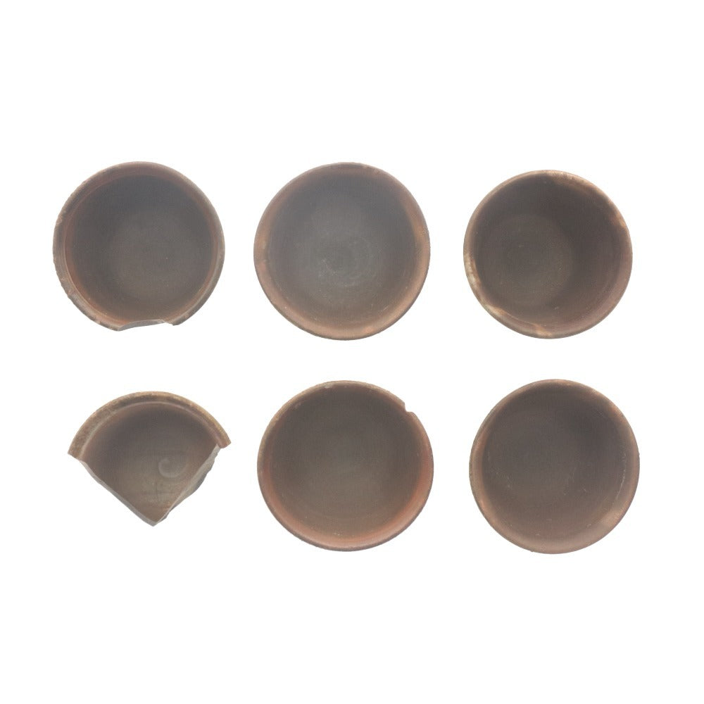 ■ Toho Bizen Ware Sencha Tea Set: Hohin/Teapot, Teacups, Cooling Bowl, Sencha Bowls, Ceramic, with Original Box, Imperfect