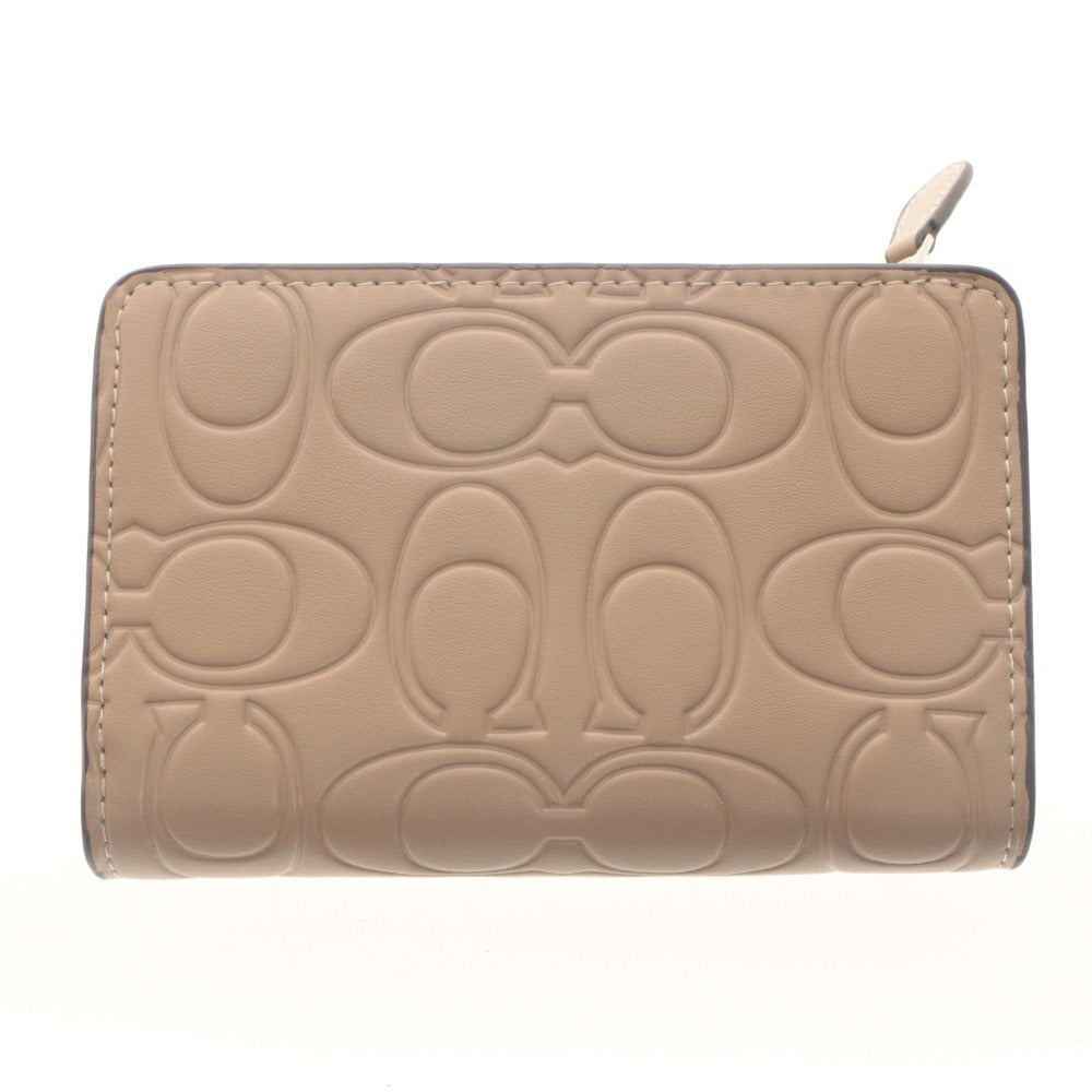 ■ COACH Coach Bi-fold Wallet Medium Corner Zip Wallet Signature CM241 Bill, Coin and Card Holder Men's and Women's Taupe