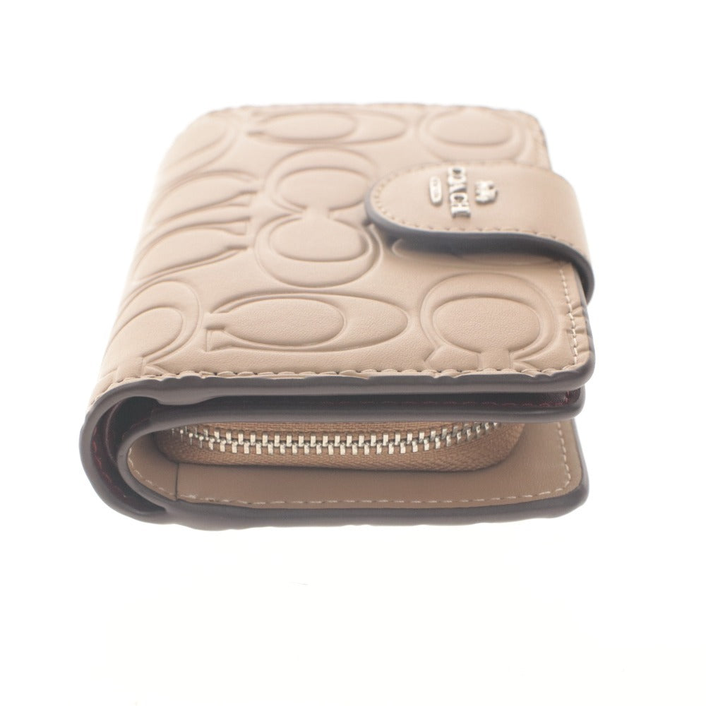 ■ COACH Coach Bi-fold Wallet Medium Corner Zip Wallet Signature CM241 Bill, Coin and Card Holder Men's and Women's Taupe