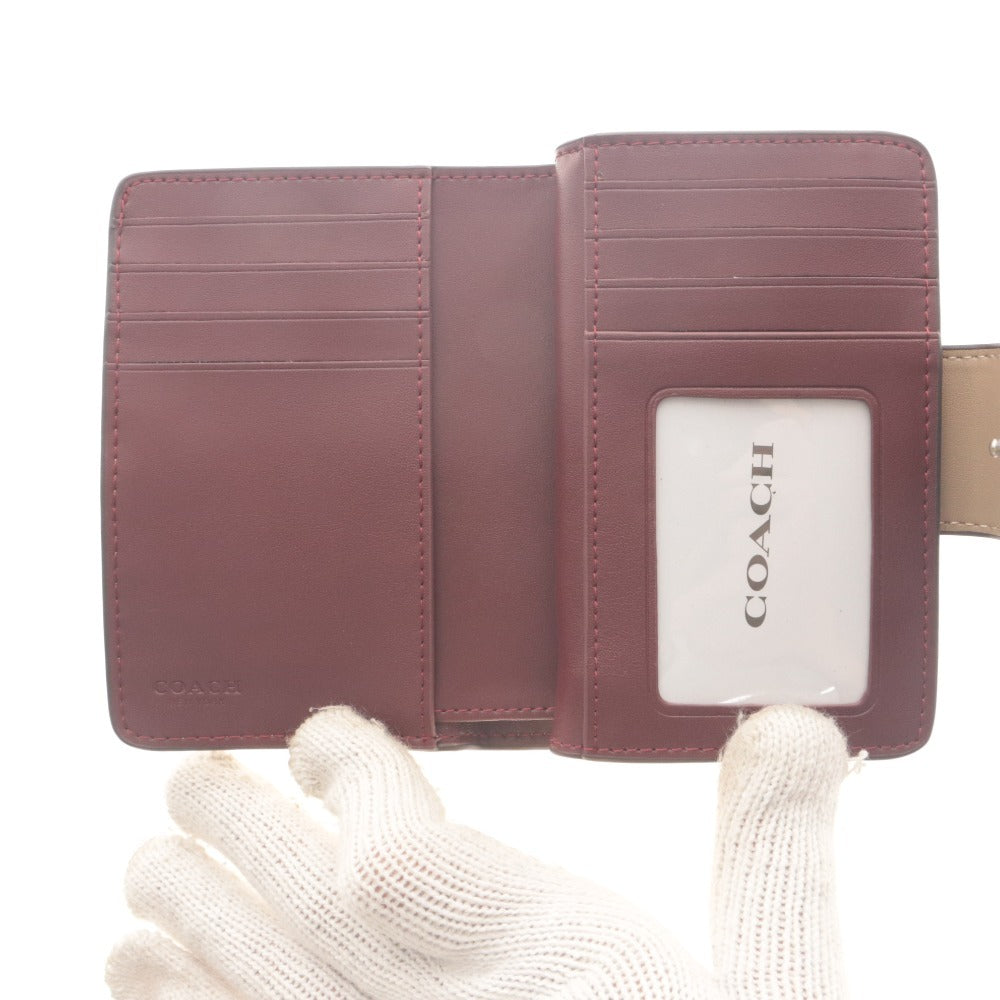 ■ COACH Coach Bi-fold Wallet Medium Corner Zip Wallet Signature CM241 Bill, Coin and Card Holder Men's and Women's Taupe