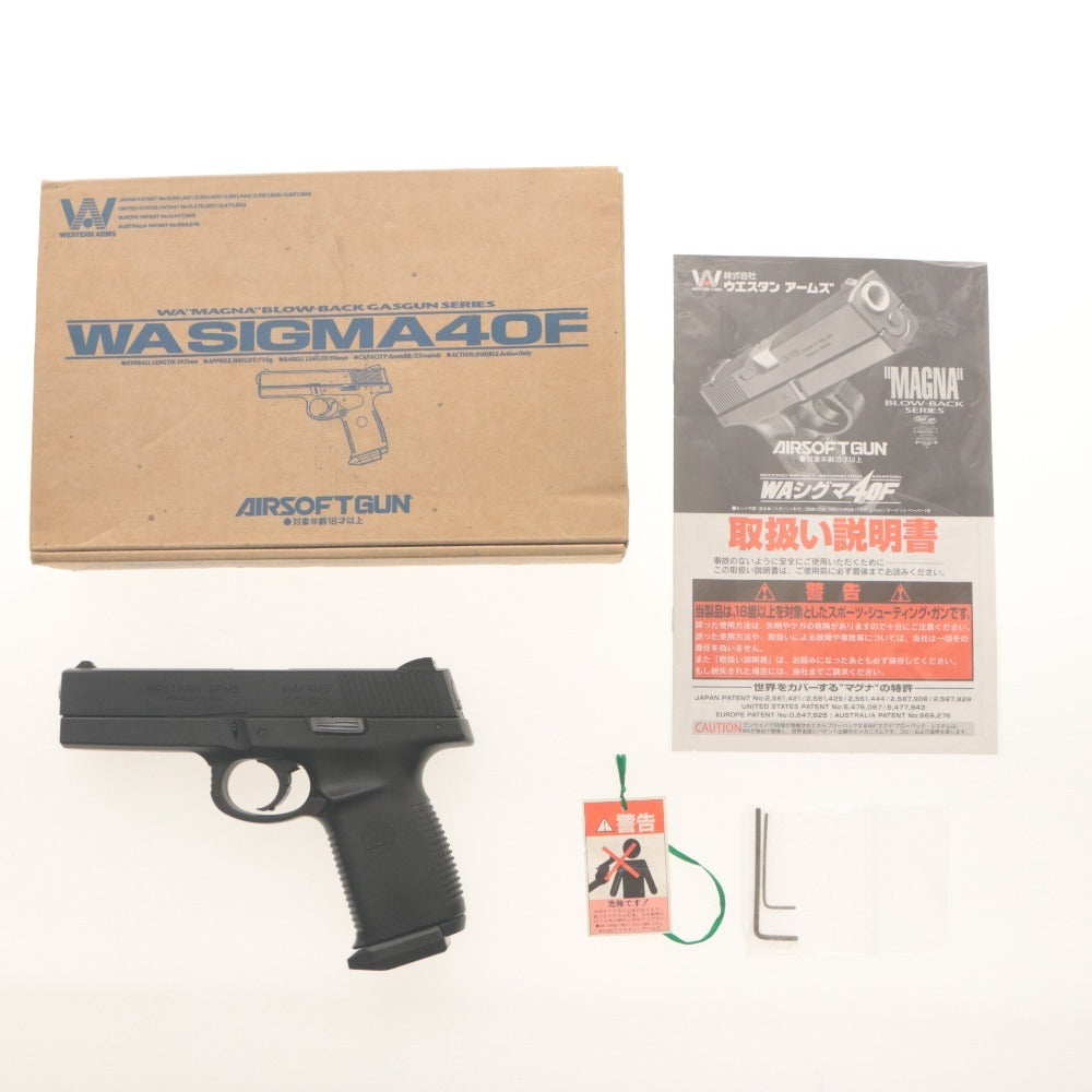 ■ WA ウエスタンアームズ ガスガン S&W シグマ 40F トイガン ガスブローバッグ ASGKマーク刻印 箱付き