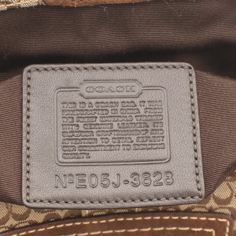■ COACH コーチ ショルダーバッグ ハンドバッグ 鞄 ソーホーミニシグネチャー 3628 シルバー金具 レディース ベージュ系 ブラウン系